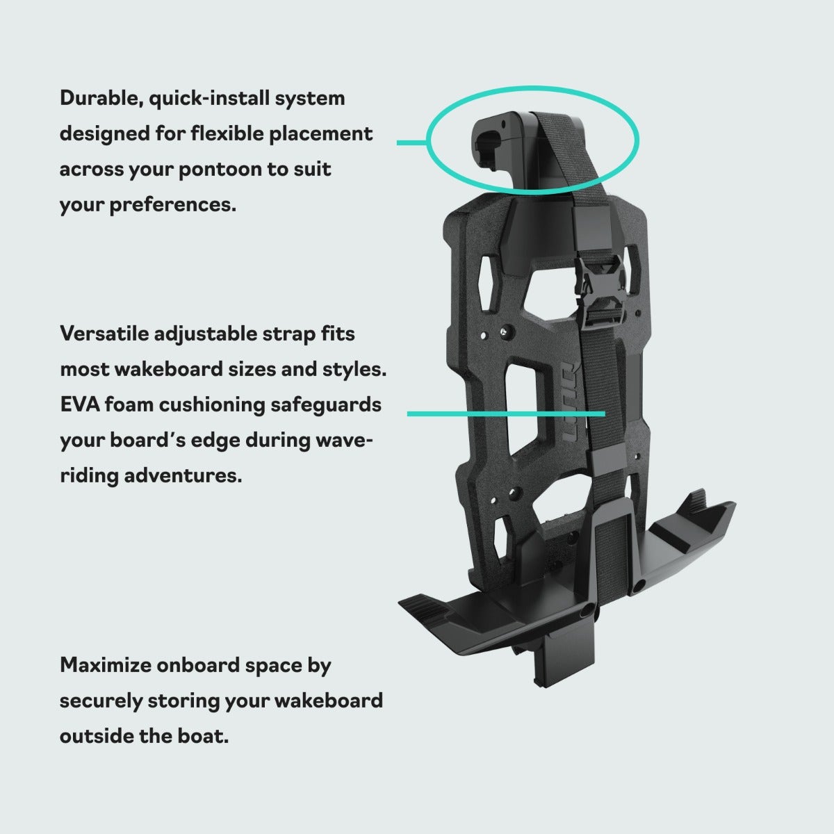 Sea-Doo Wakeboard Holder Watersports System Switch Models - Rail-Mounted Board Storage, 295100932