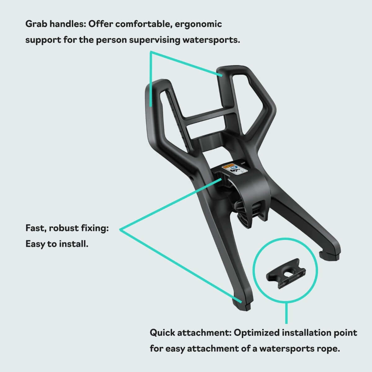 Sea-Doo Spark Spotter Handle with ergonomic grab handles and quick attachment point, 295101145