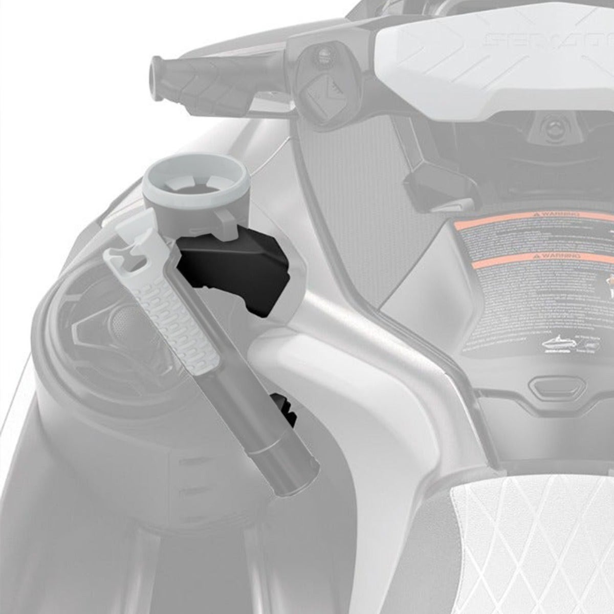 Sea-Doo LinQ Front Support LEFT SIDE GTX RXT Wake Pro Fish Pro - Rod & Cup Holder Mount, 295100948