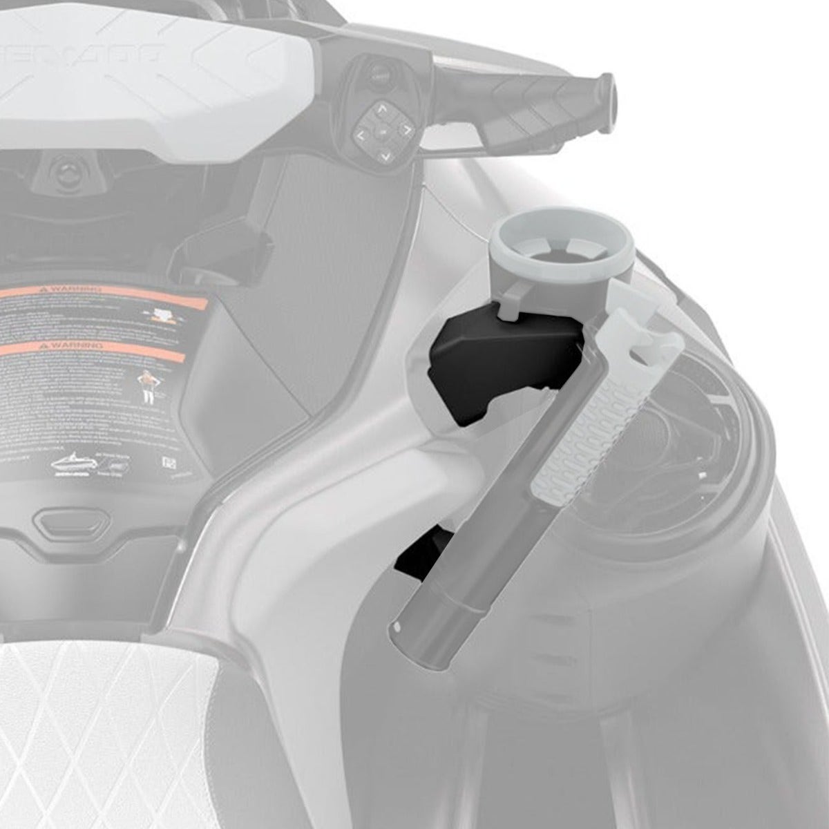 Sea-Doo LinQ Front Support RIGHT SIDE GTX RXT Wake Pro - Rod & Cup Holder Mount, 295100949