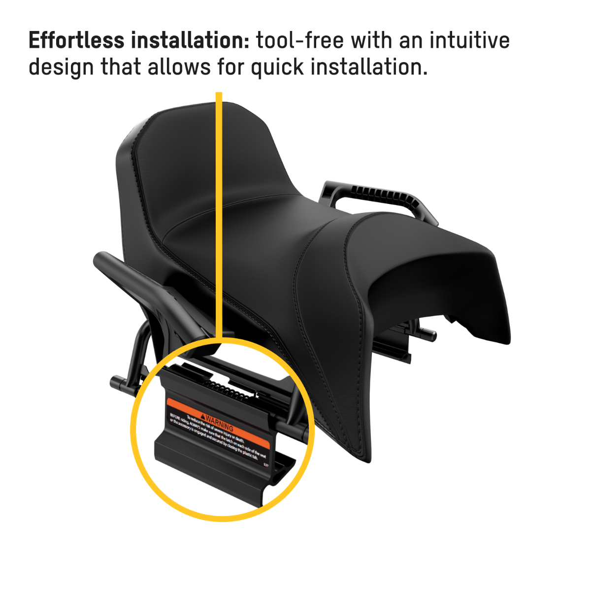 Ski-Doo WideTrack 2-up Seat with Small Handles 860202824, easy installation