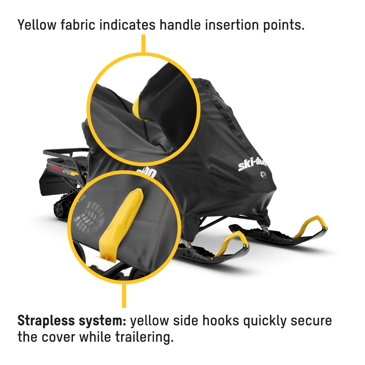 Ski-Doo Ride On Cover (ROC) System for REV Gen5 20", alternate view 2, 860202854