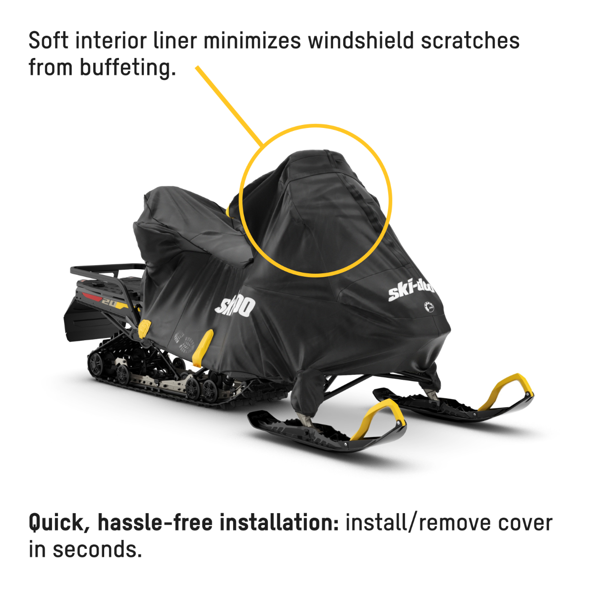 Ski-Doo Ride On Cover (ROC) System for REV Gen5 20", alternate view 3, 860202854