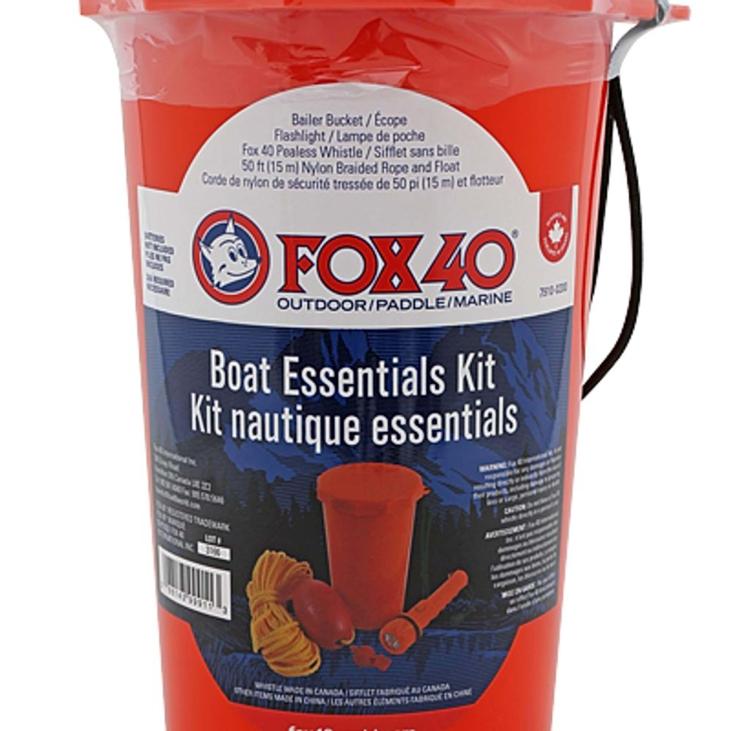 FOX 40 Boat Essentials Kit packaging with red and blue design