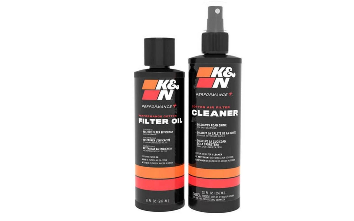 K&N 99-5050BK 8 oz filter oil squeeze bottle and 12 oz cleaner spray bottle