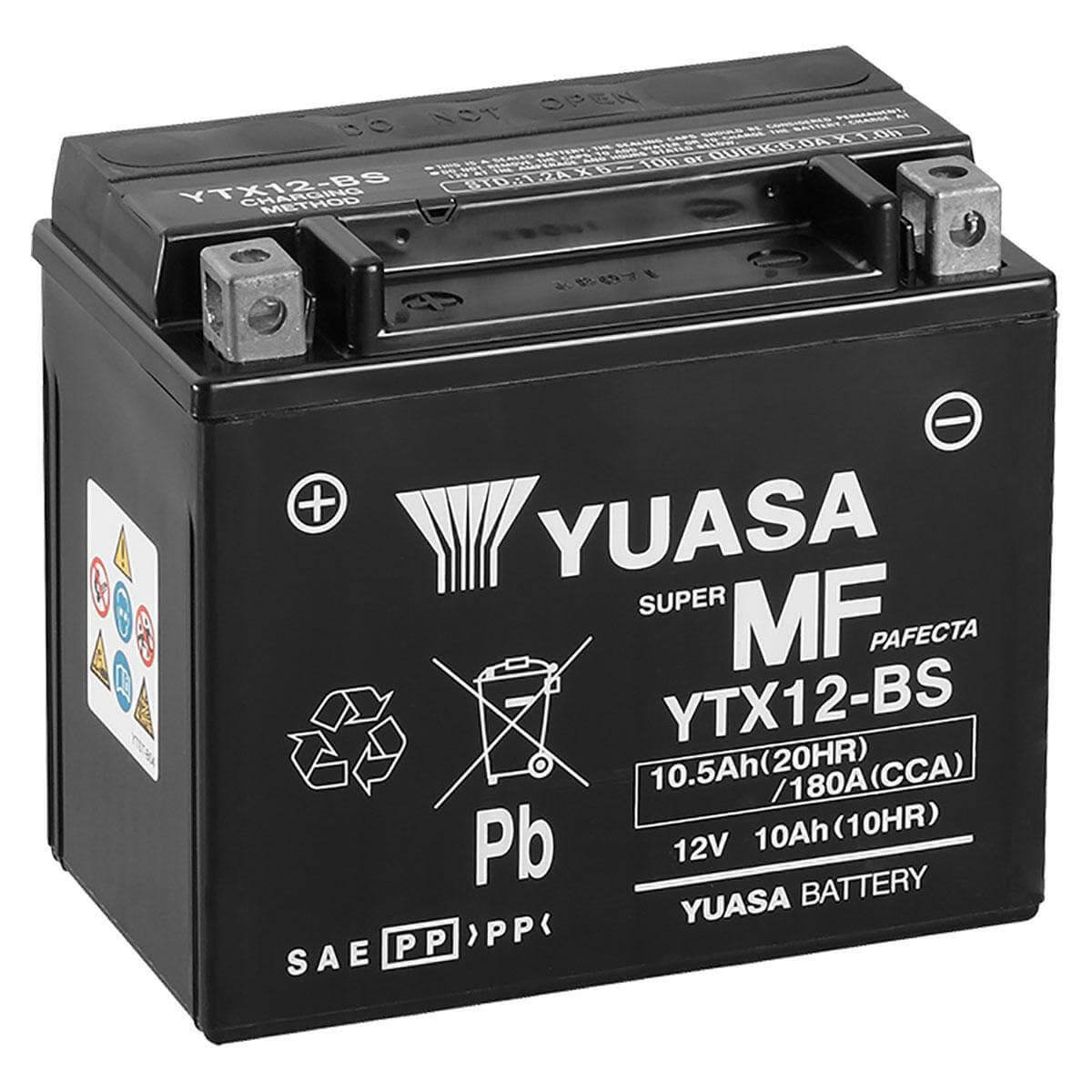 YuasaYTX12 Factory activated maintenance free battery*