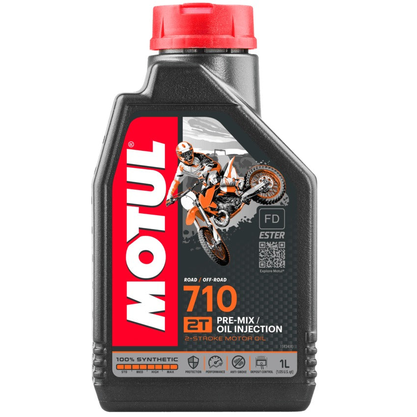 Motul 710 2T Synthetic Engine Oil - Injector or Premix Performance