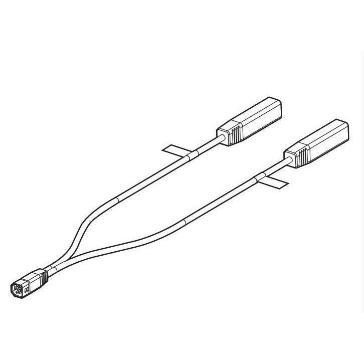 Humminbird 720102-1 9-pin Y splitter cable diagram for Helix side imaging dual beam transducer