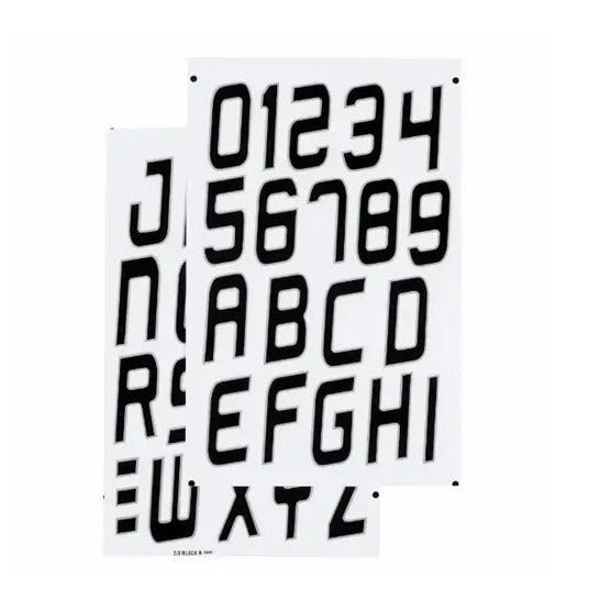 Sea-Doo Black Registration Watercraft Letters/Numbers Kit 3" (7.6cm) All watercraft, 295100570