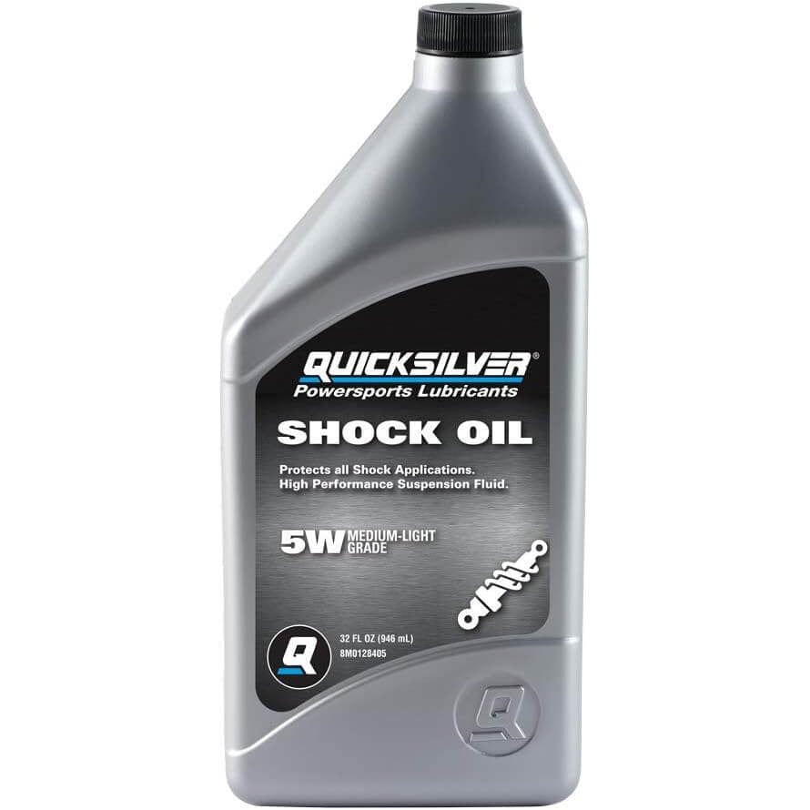 Huile d'amortisseur moto Quicksilver 8M0128405 5W, 1 pinte