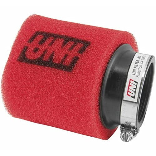 UNI UP-4200AST red foam pod air filter angled 2 inch clamp-on with black rubber base