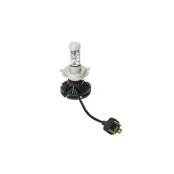 SPX H4 P43T LED headlight bulb with heat sink and wiring connector, replacement upgrade