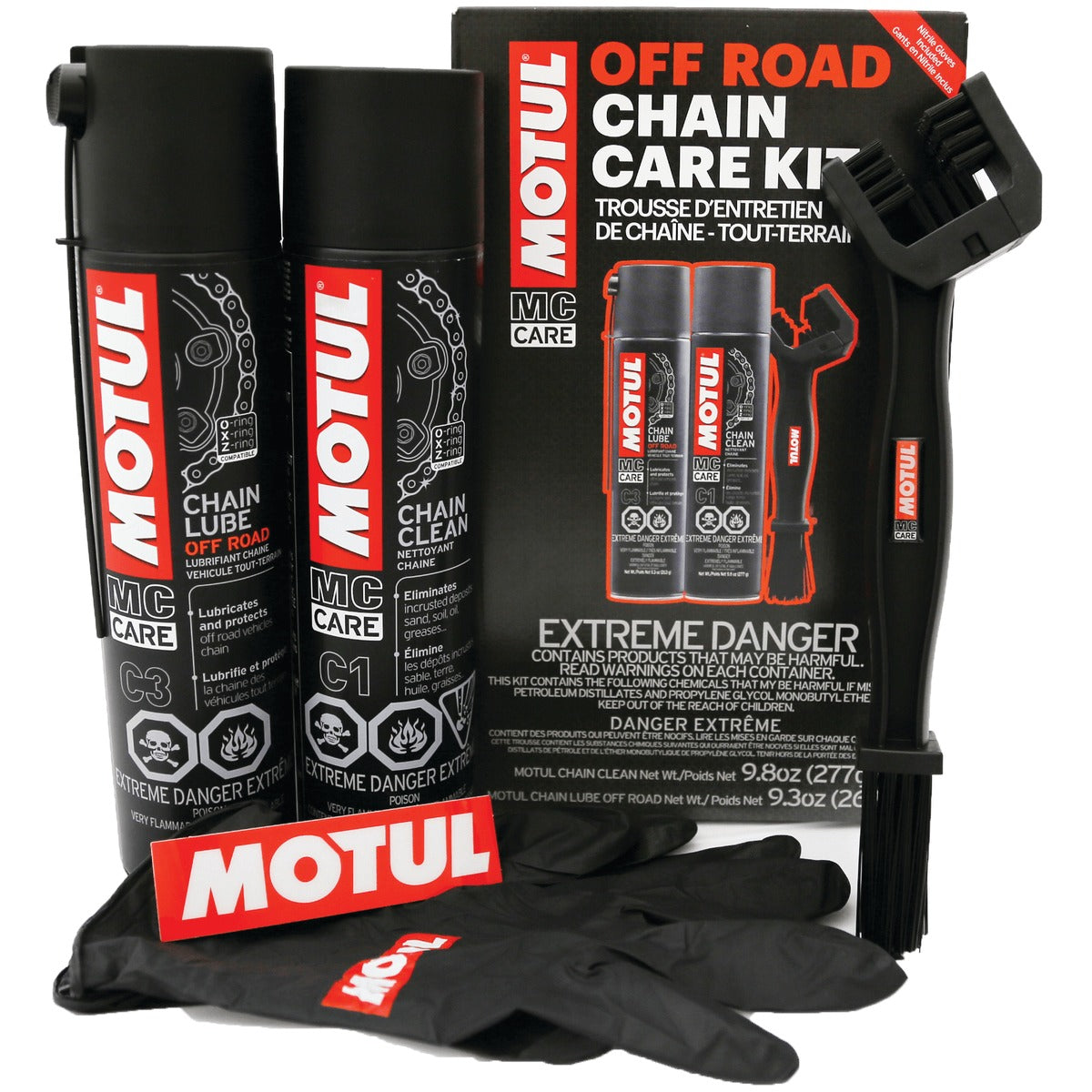 Motul 109788 Chain Care Kit Off Road Chain Cleaner Lube Maintenance Kit