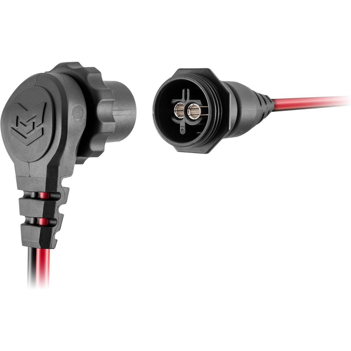 Minn Kota MKR-28 trolling motor plug and receptacle with red and black wire leads