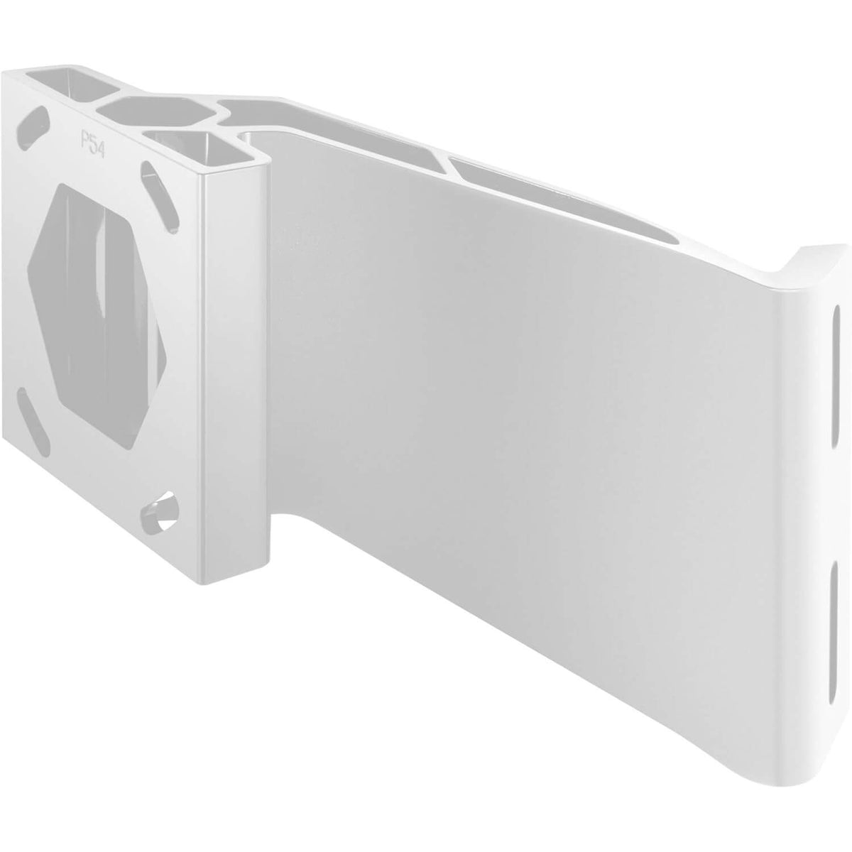 Minn Kota Raptor 1810383 white 4 inch jack plate bracket port side mounting hardware angled view