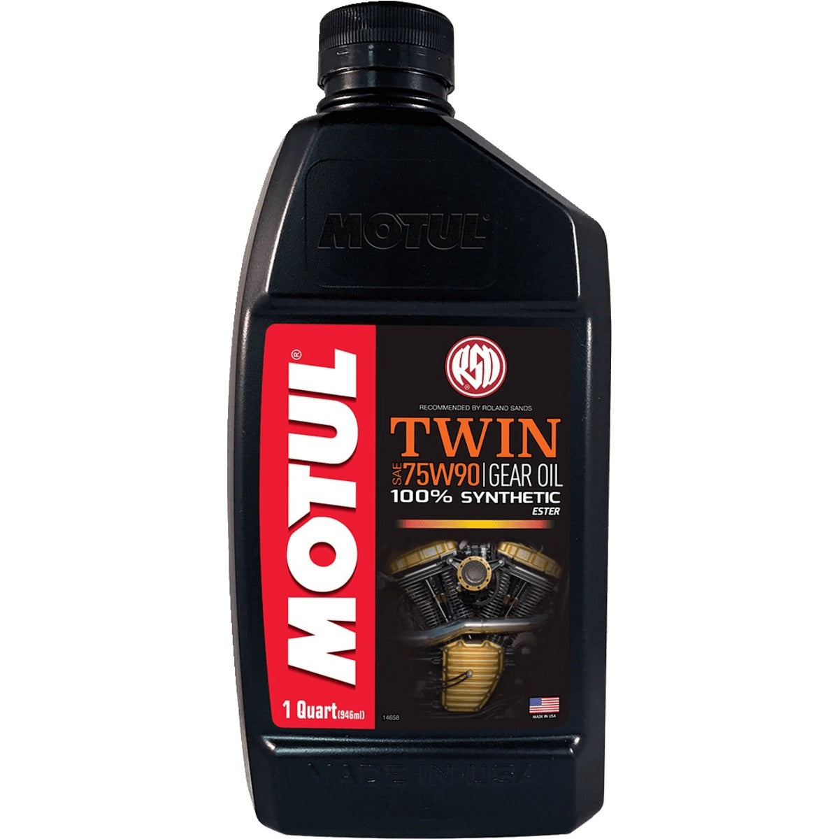 Motul 114634 Twin Gear 75W90 Full Synthetic Gear Oil 1QT V-Twin Transmission