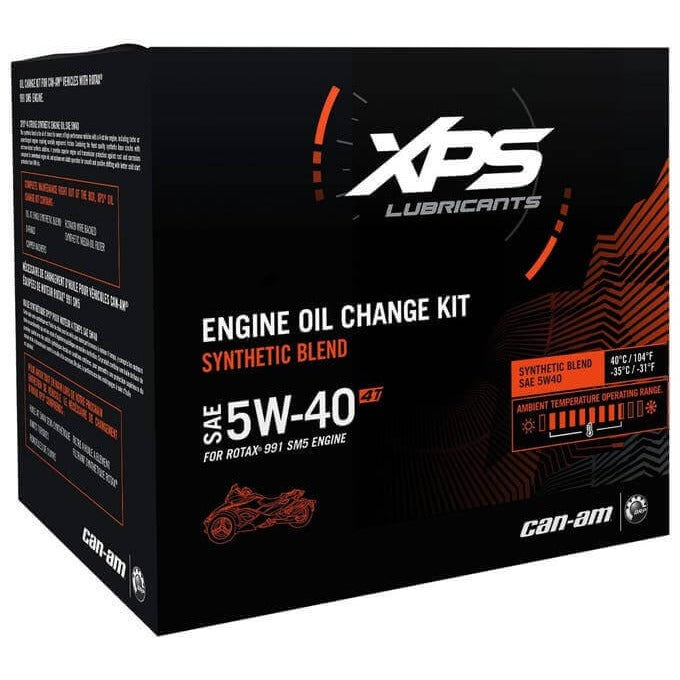 XPS Spyder 4T 5W-40 Synthetic Oil Change Kit For Rotax 991 (SM5) Engine, 9779247