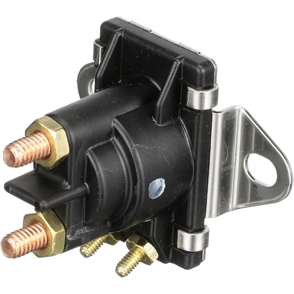 Mercury Mariner outboard starter power trim solenoid 8M0185622 with copper terminals and mounting bracket
