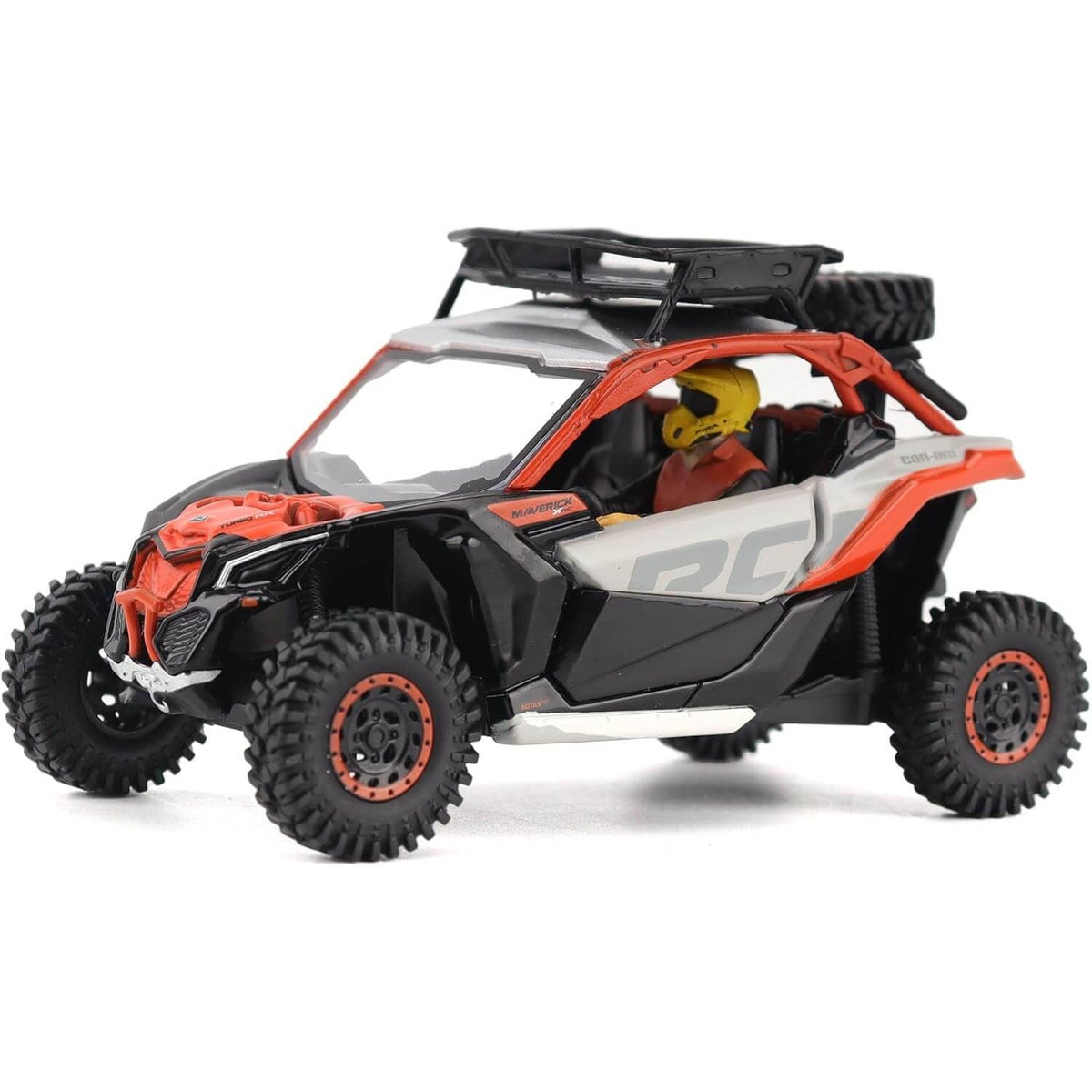 BRP Can-Am Maverick X3 X RS Turbo RR Sand Version Diecast Model Replica 1:32 Scale – Chalk Gray & Magma Red #60003
