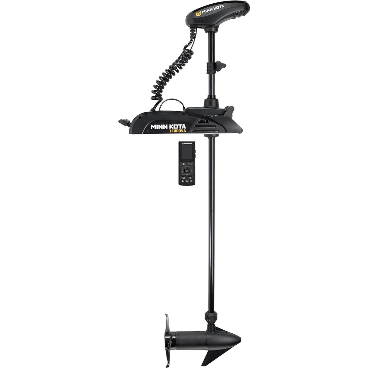 Moteur de pêche à la traîne d'eau douce Minn Kota 1358350 Terrova® à montage avant, poussée de 55 lb, arbre de 54 po, 12 volts avec télécommande portable et CHIRP à double spectre