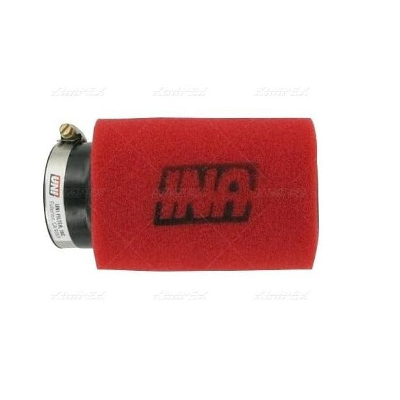 UNI UP-6229AST red angled two-stage pod air filter, 2-1/4in ID clamp-on foam filter