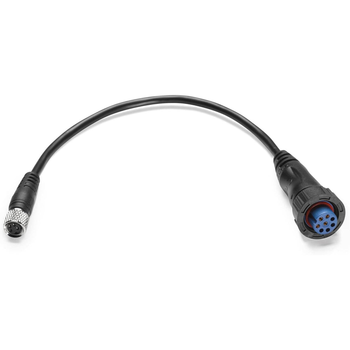 Minn Kota MKR-US2-14 adapter cable with 8-pin Garmin connector and black threaded plug