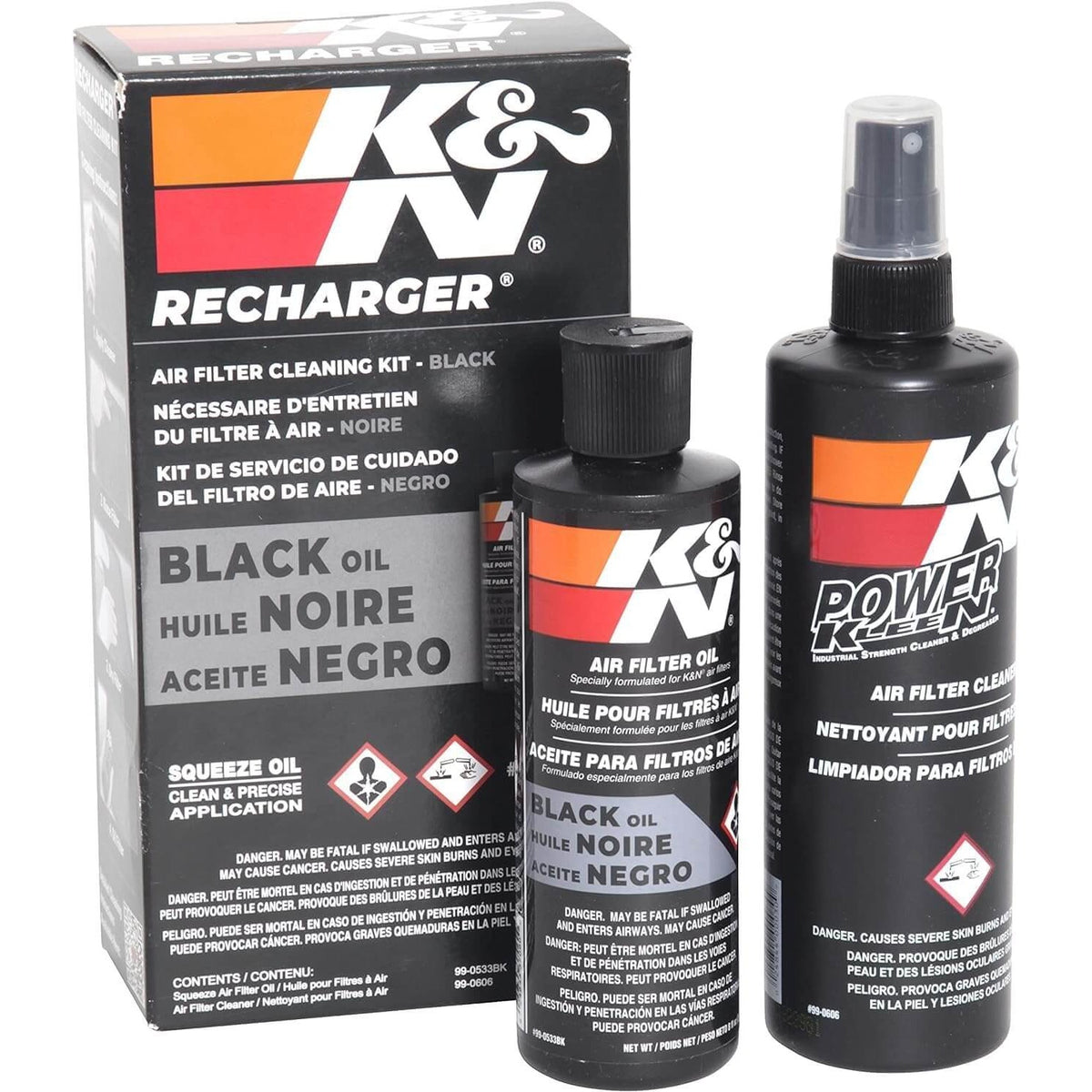 Kit d'entretien de filtre K&amp;N 99-5050BK - Noir