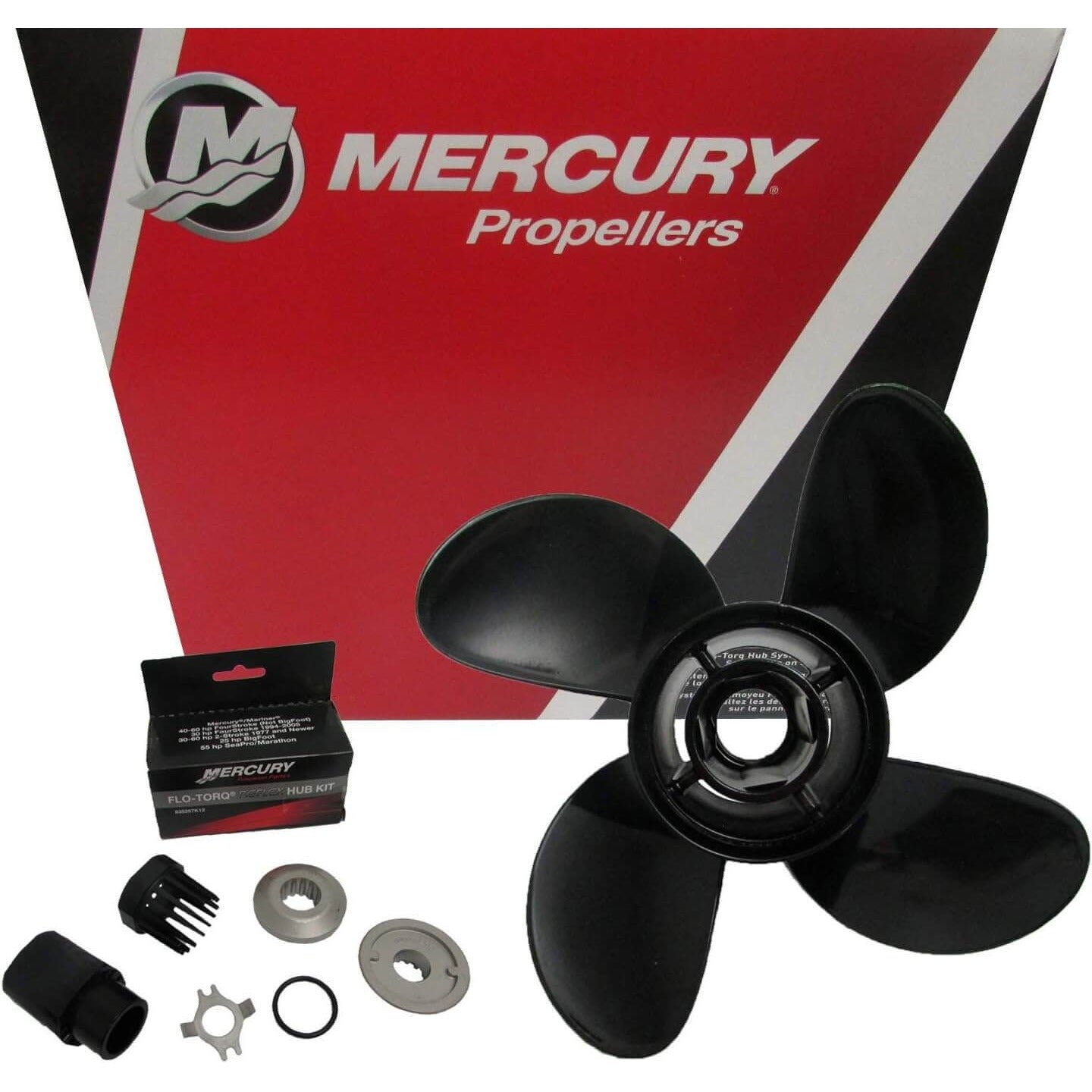 Mercury Marine Spitfire Pontoon 4-Blade 10.6 x 12" Right Hand Aluminum Propeller - 8M8026625