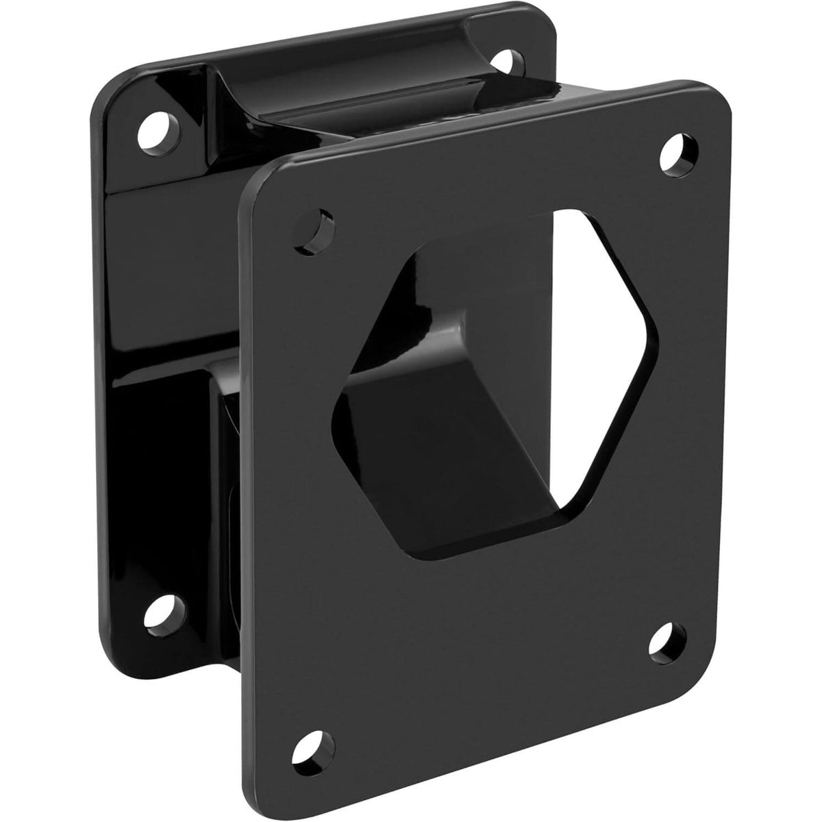Black steel 2 inch receiver hitch bracket bolt-on mounting plate for Can-Am off-road vehicle