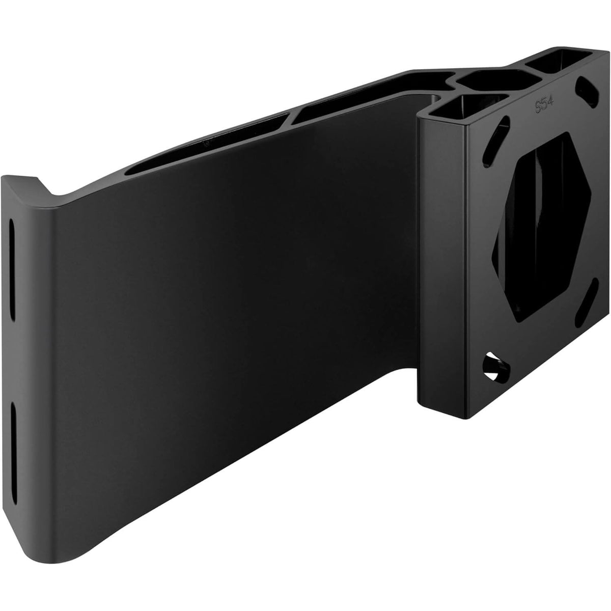 Minn Kota Raptor 1810380 black starboard 4 inch jack plate bracket angled view