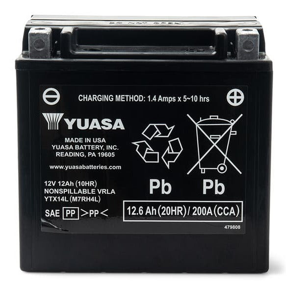 Sea-Doo Can-am Yuasa YTX14L Factory activated maintenance free battery*, 219800472