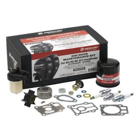 Mercury Marine Outboard 25 and 30 HP 300 Hour Service Maintenance Kit - 8M0120839