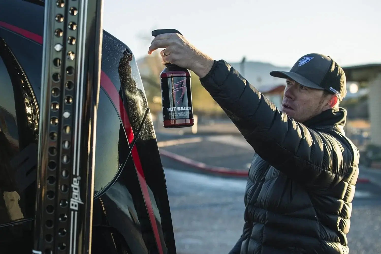 Bling Sauce Hot Sauce Premium Hard Water Spot Remover, Black, 32 oz. HSC00946