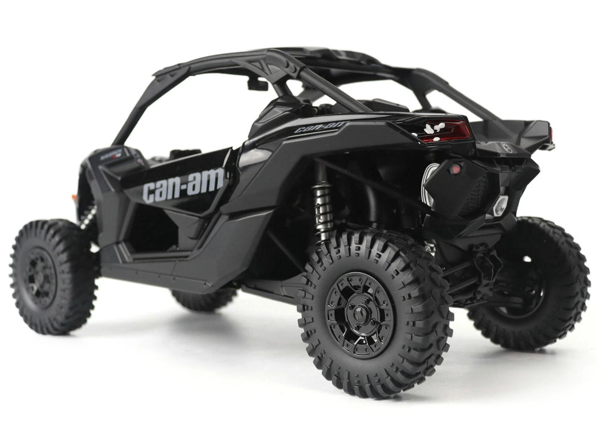 Can-Am Maverick X3 X RS Turbo RR black diecast replica 1:12 scale rear angle view
