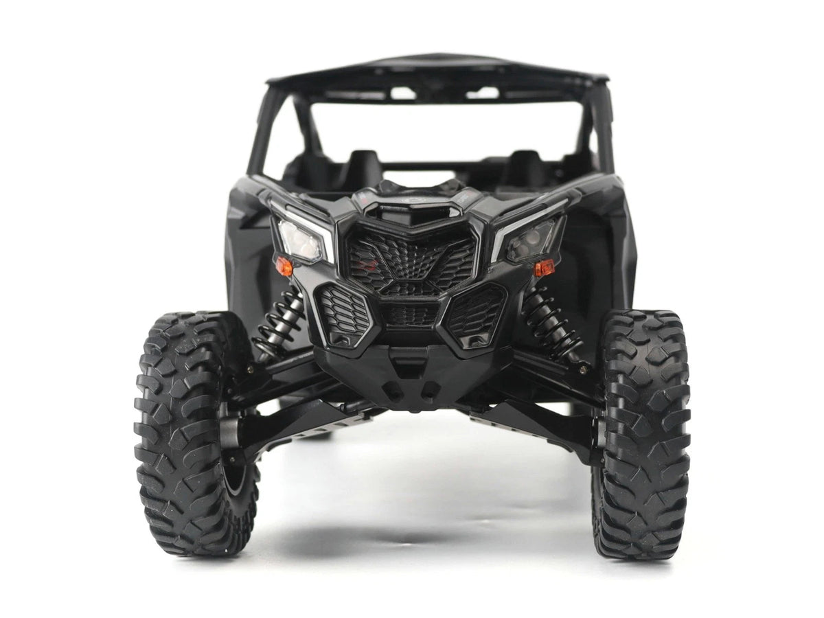 Can-Am Maverick X3 X RS Turbo RR black diecast model front view 1:12 scale