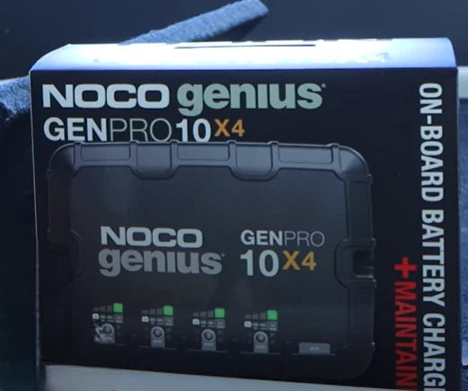 NOCO Genius GENPRO10X4: 4-Bank, 40A Onboard IP68 Battery Charger - 10A Per Bank, 12V