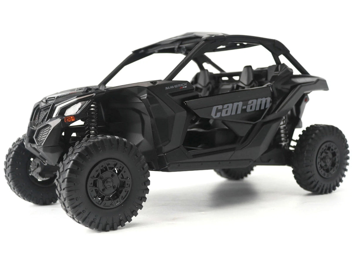 Black Can-Am Maverick X3 X RS Turbo RR 1:12 diecast replica model side front view