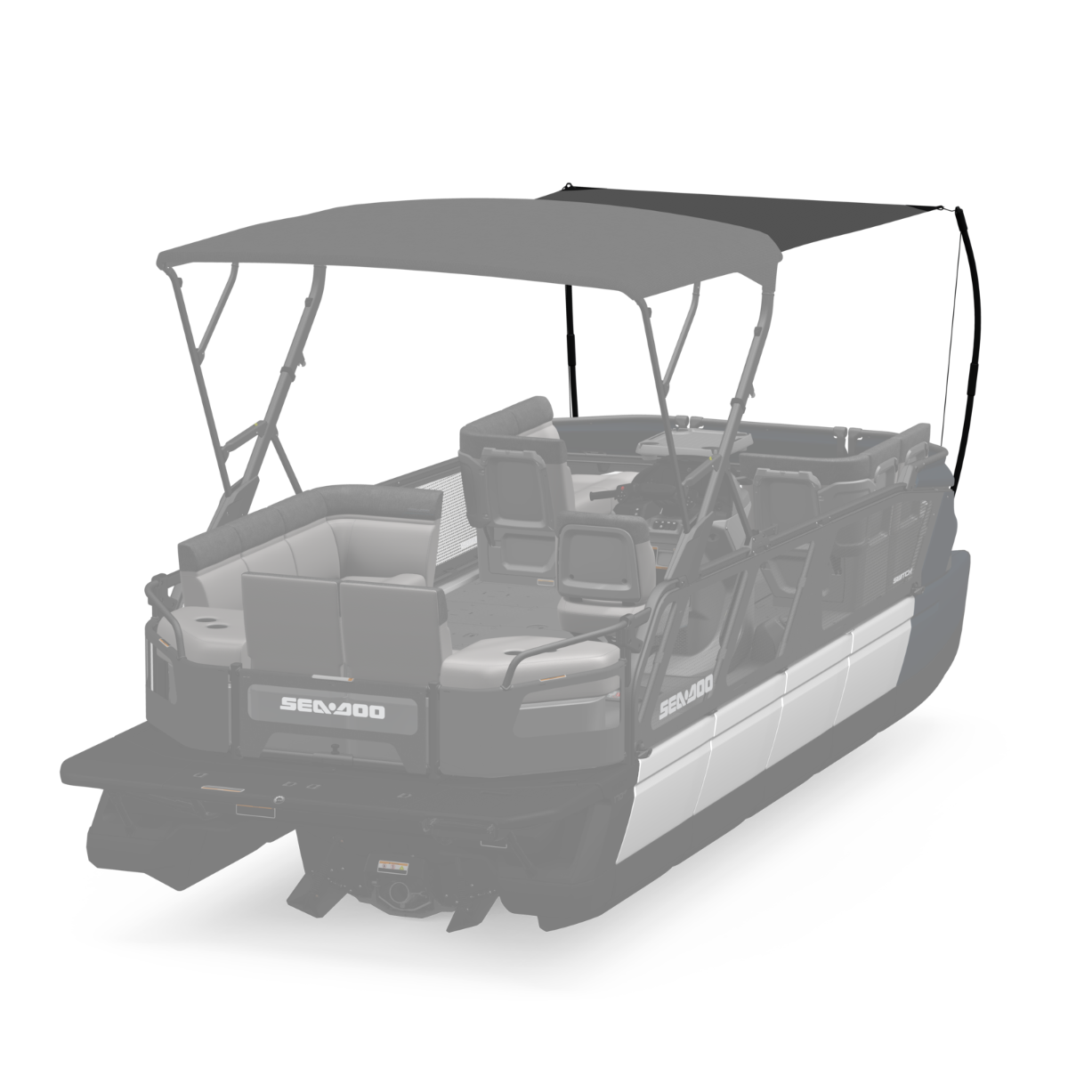 Extension pare-soleil Sea-Doo pour Bimini Top 21' Switch - Toile résistante aux UV, 295101285