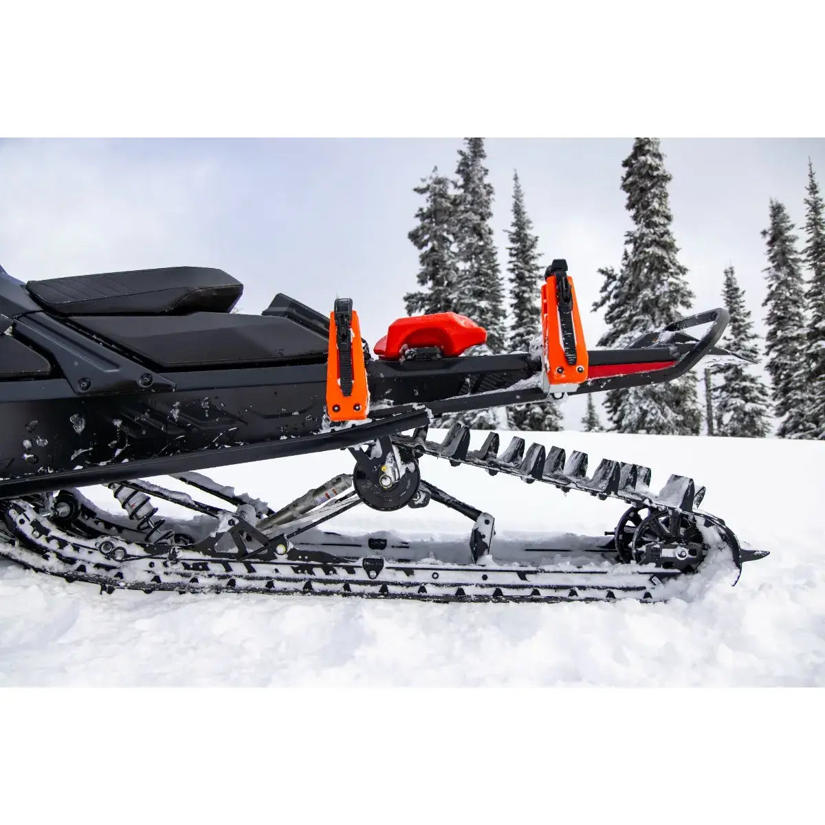 LinQ Snowboard/Ski Rack lifestyle shot in snow
