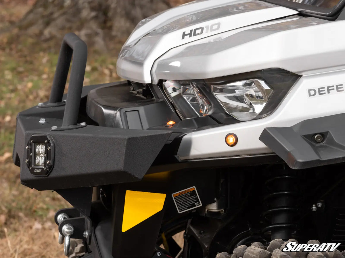 SuperATV Can-Am Defender MAX Deluxe Self-Canceling Turn Signal Kit, front signals with bumper, TSK-CA-DEF4-008
