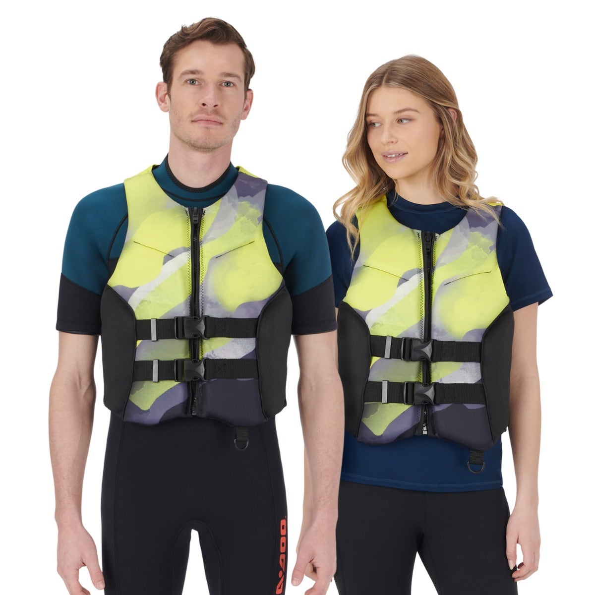 Sea-Doo Airflow Sunset Edition PFD - Hi-Vis Yellow, front view